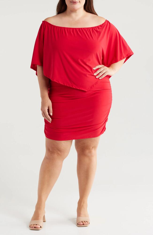 24seven Comfort Apparel Convertible Neck Body-Con Dress in Red Cover