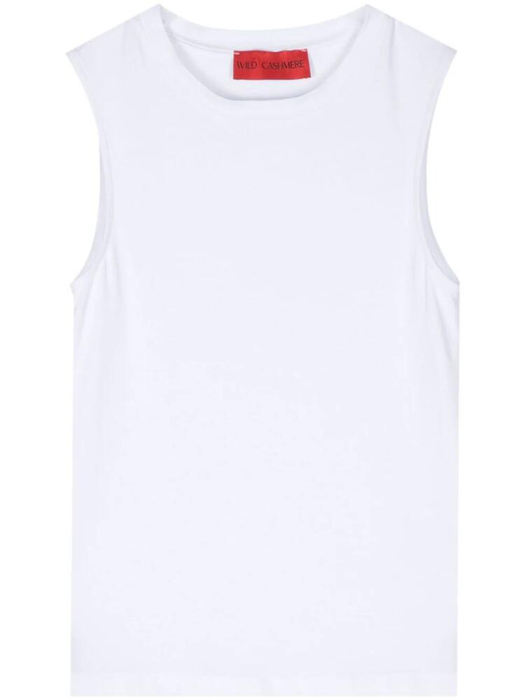 Wild Cashmere stretch-cotton tank top - White Cover