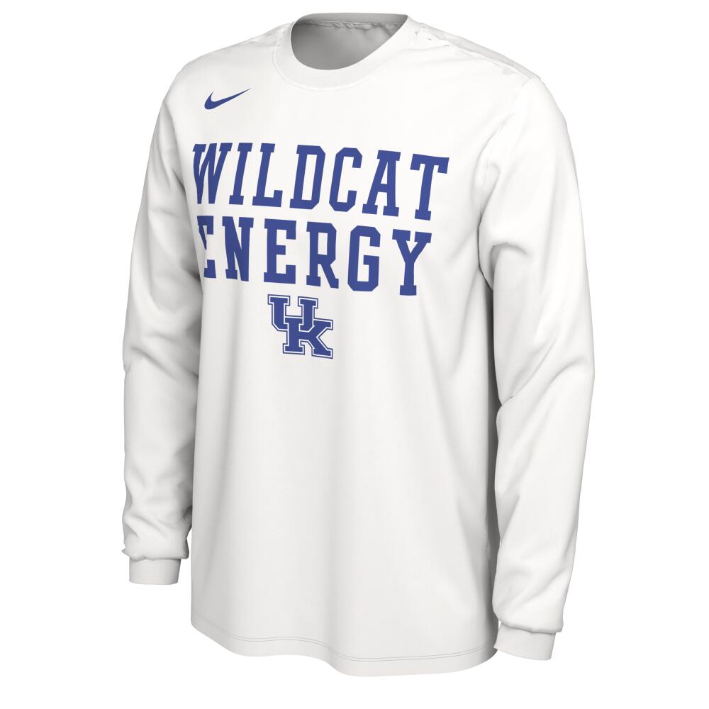 Kentucky Nike Men's College Long-Sleeve T-Shirt in White Cover