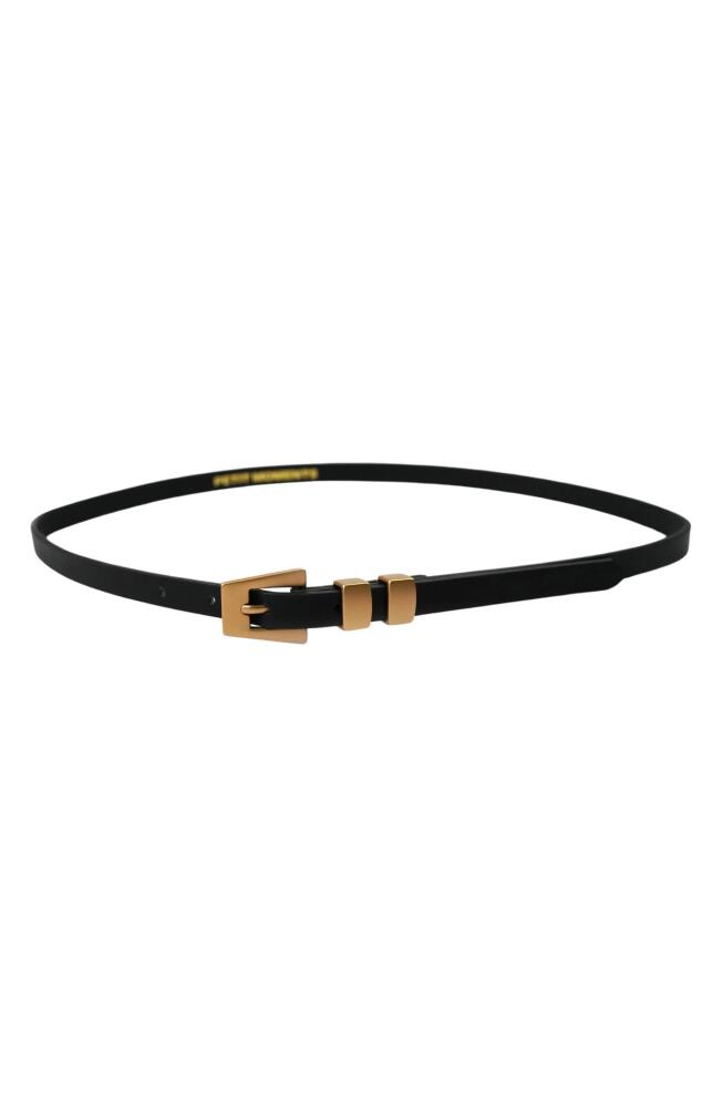 Petit Moments Modern Slim Belt in Black/Gold Cover