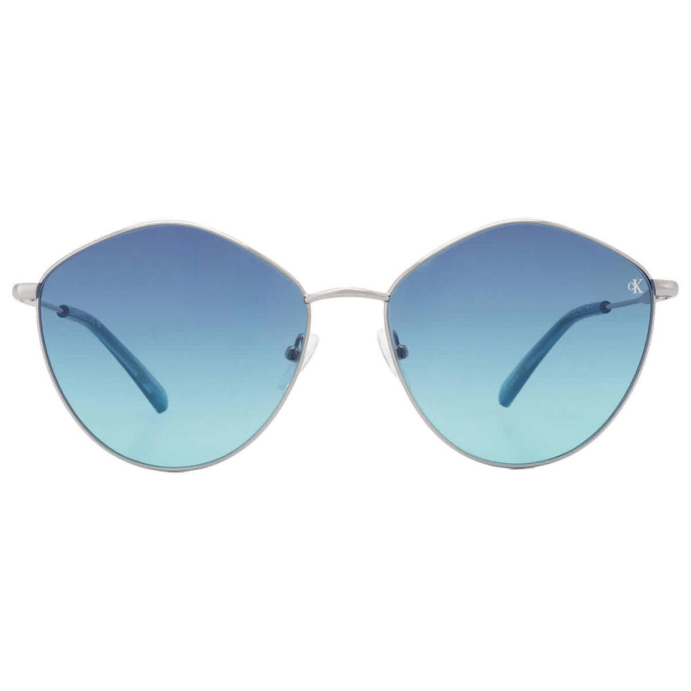 Calvin Klein Light Blue Oval Ladies Sunglasses Cover