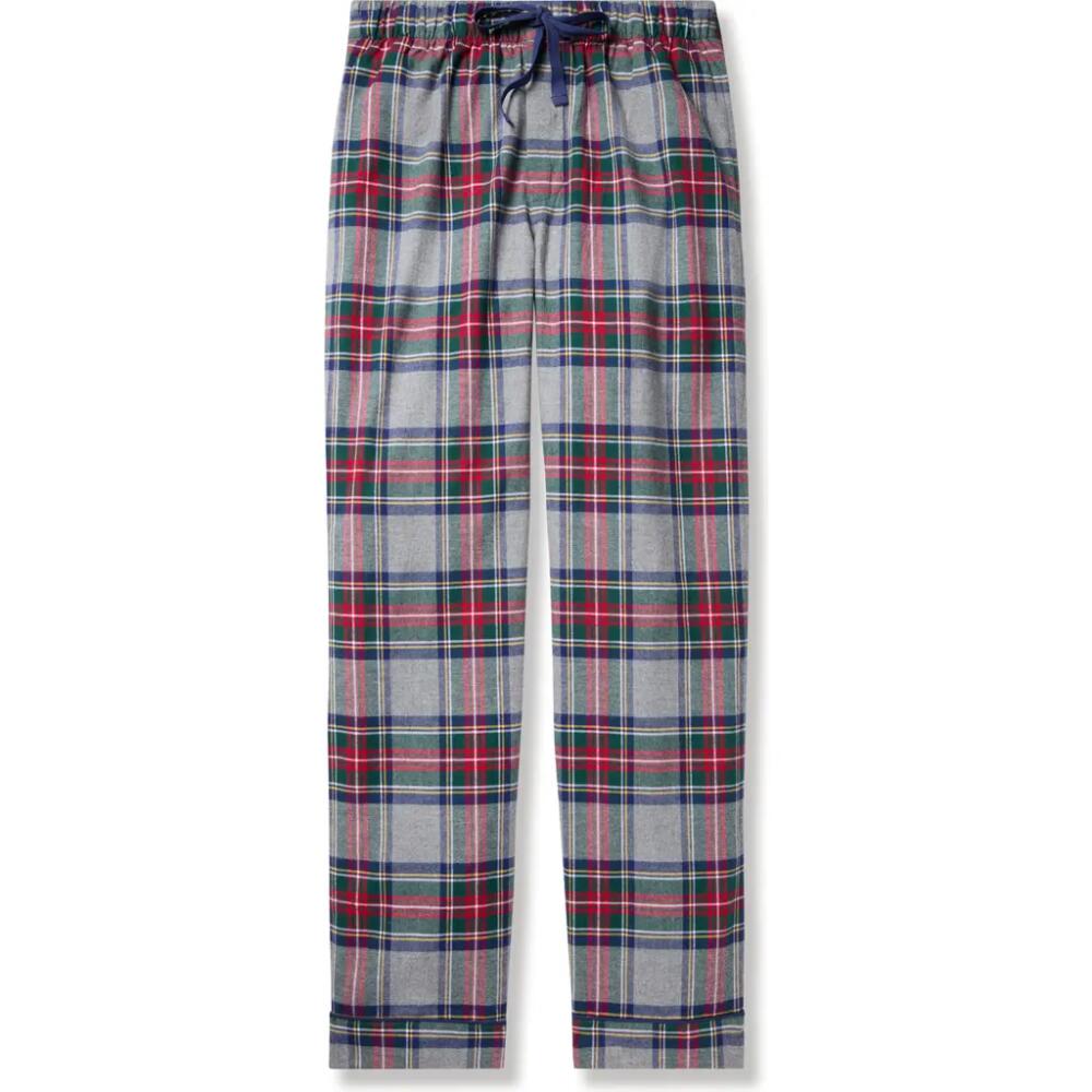 Petite Plume Westminster Tartan Cotton Pajama Pants in Grey Cover