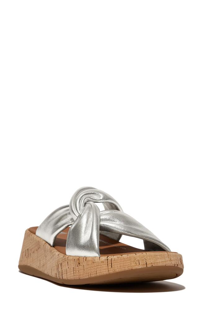 FitFlop F-Mode Twist Platform Slide Sandal in Silver Cover