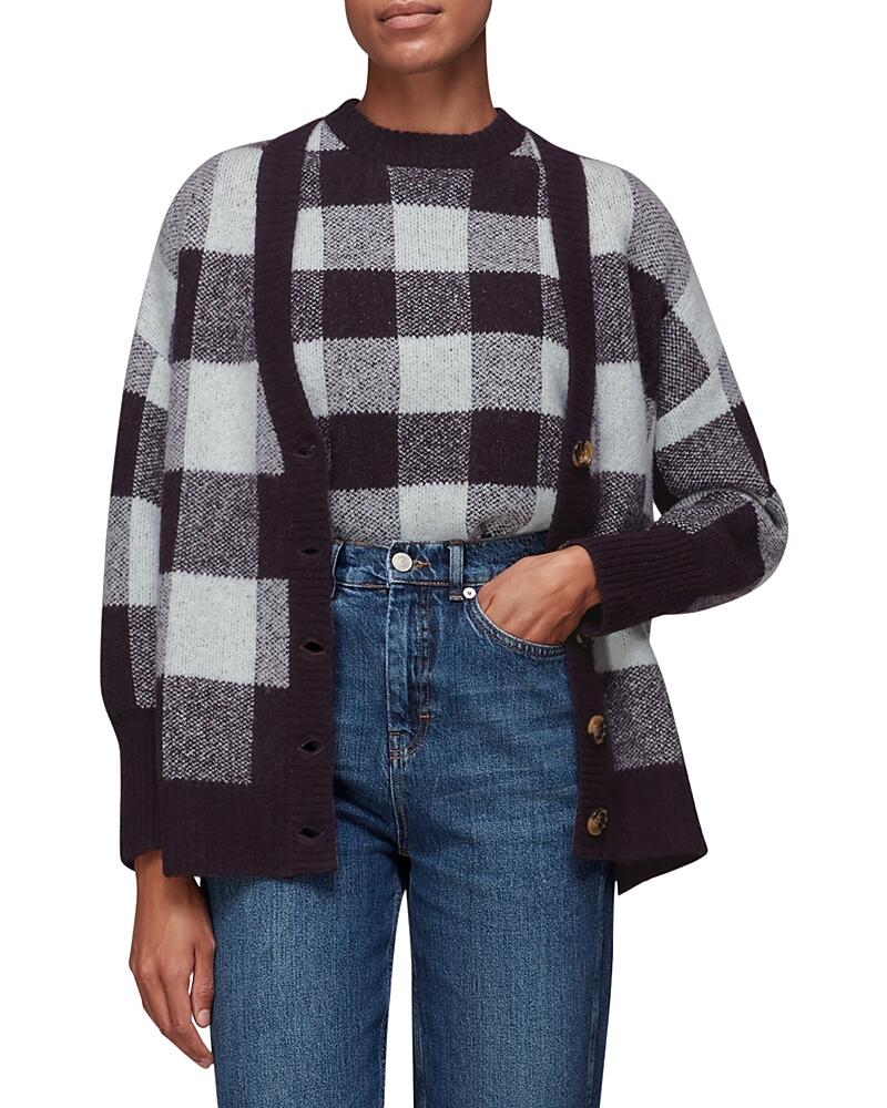 Whistles Checked Cardigan Sweater Cover