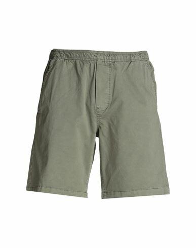 Selected Homme Man Shorts & Bermuda Shorts Military green Cotton, Recycled cotton, Elastane Cover