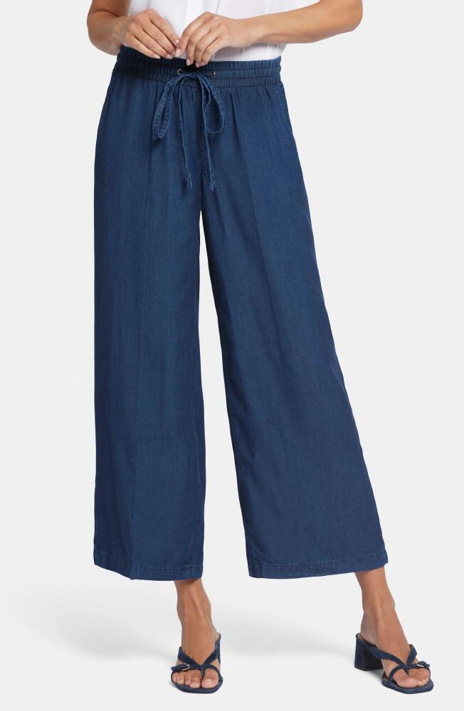 NYDJ Jayne Denim Ankle Wide Leg Drawstring Pants in Indigo Ocean Cover