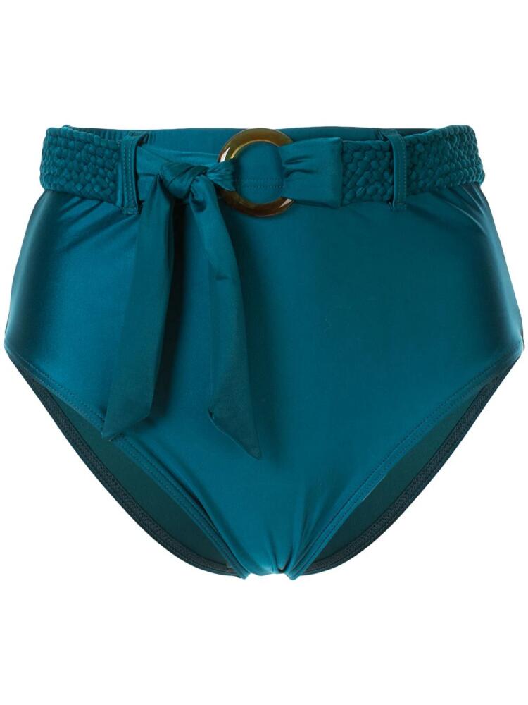 Duskii Océana belted high waisted bikini bottoms - Blue Cover