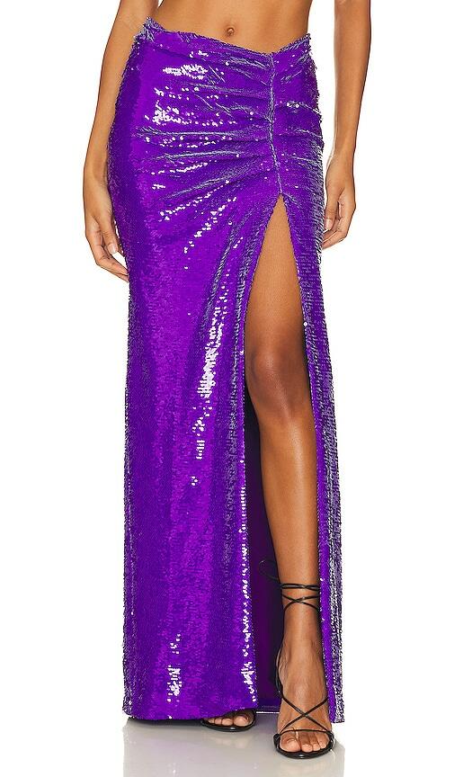 PatBO Sequin Maxi Skirt in Purple Cover