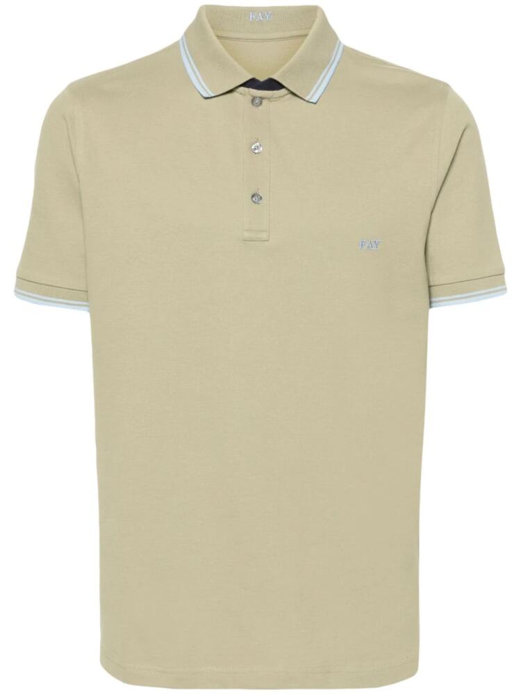 Fay stripe-edge polo shirt - Green Cover