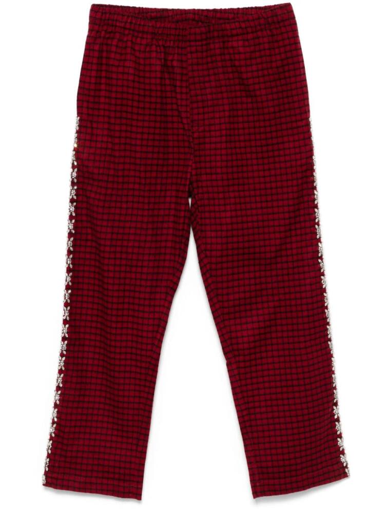 Baziszt Diamplaid trousers - Red Cover