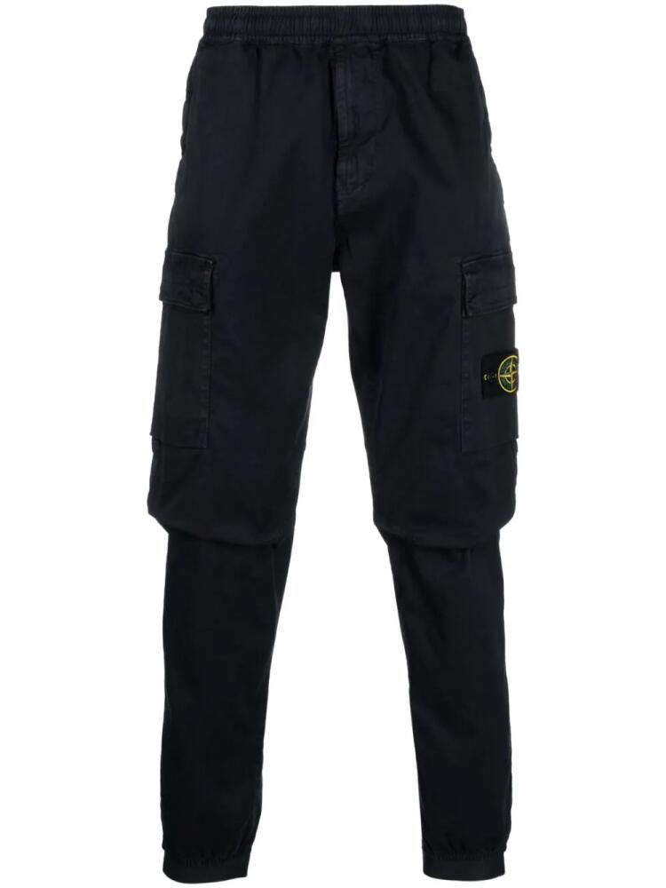 Stone Island Compass-patch cargo trousers - Blue Cover