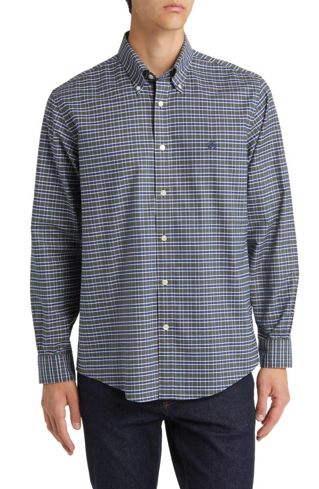 Brooks Brothers Non-Iron Button-Down Oxford Shirt in Olivenavywp Cover