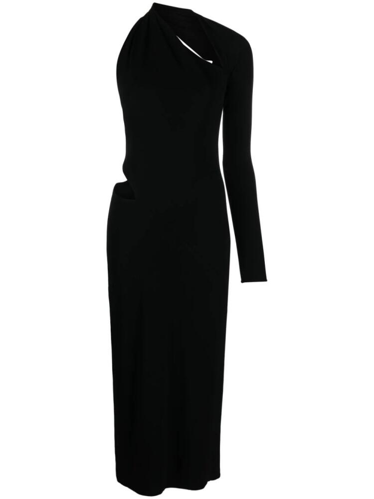 Versace one-shoulder cut-out midi dress - Black Cover