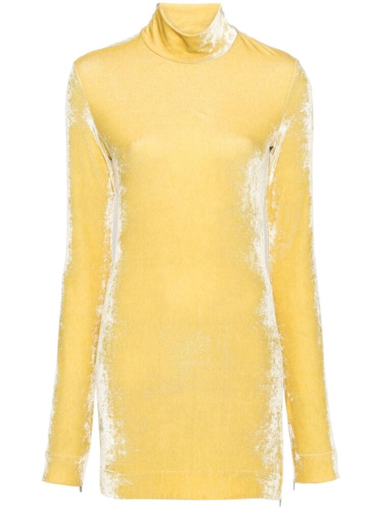 Jil Sander long-sleeve velvet blouse - Yellow Cover