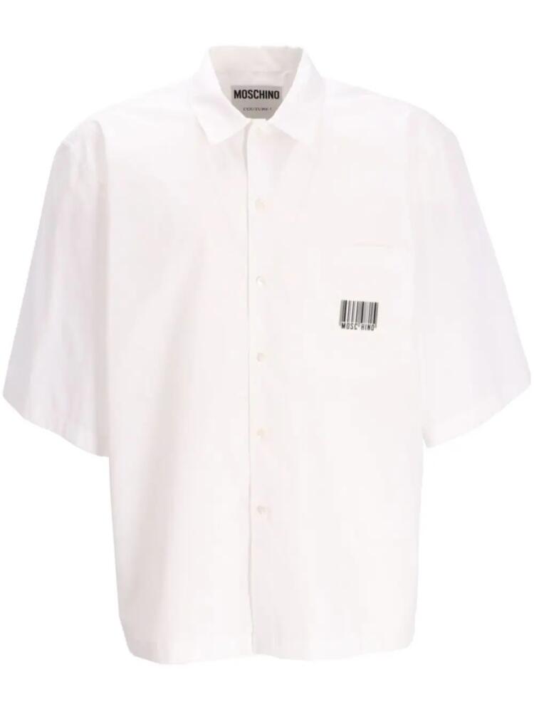 Moschino Barcode poplin shirt - White Cover