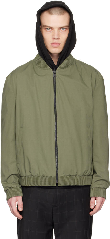 Hugo Khaki Slim-Fit Bomber Jacket Cover