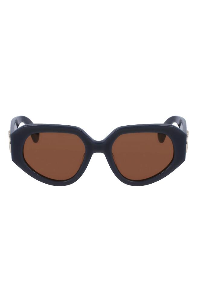 Lanvin 53mm Modified Rectangular Sunglasses in Dark Grey Cover