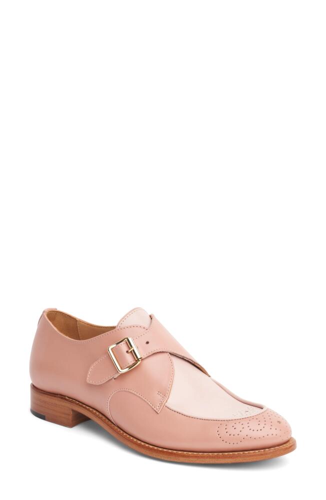 The Office of Angela Scott Mr. Georgie Monk Strap Loafer in Blush Cover