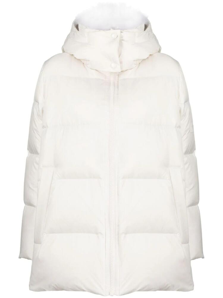 Yves Salomon hooded padded jacket - Neutrals Cover