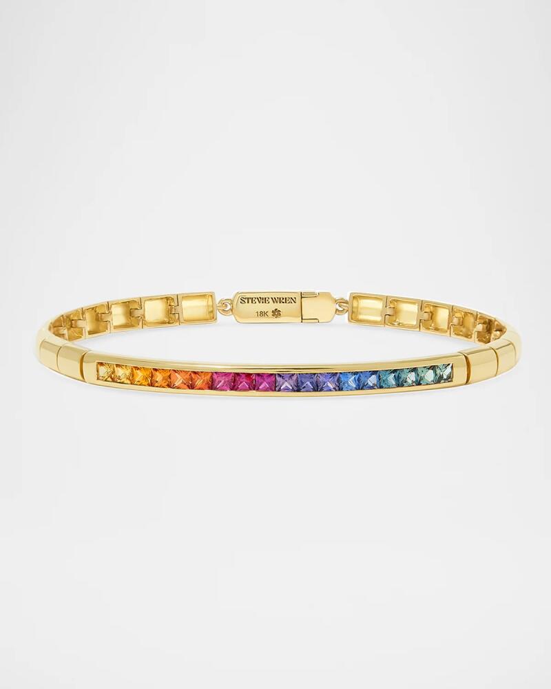 Stevie Wren 18K Yellow Gold L'Clat Sapphire Link Bracelet Cover