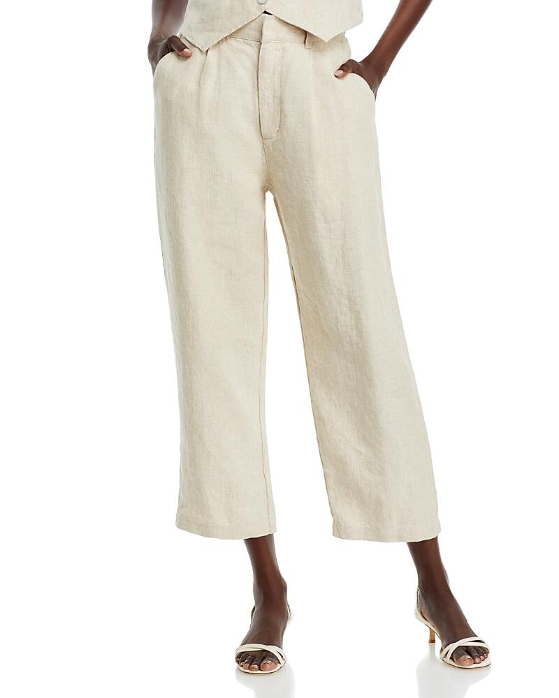 Bella Dahl High Rise Cropped Linen Pants Cover