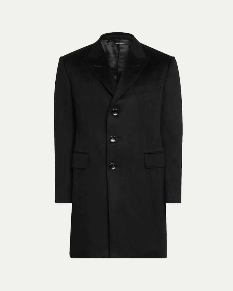 TOM FORD Men's Solid Cashmere Overcoat Cover