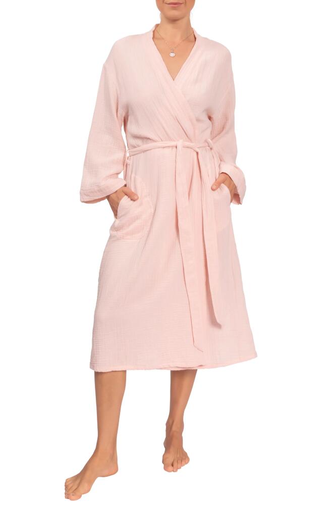 Everyday Ritual Nora Cotton Gauze Robe in Blush Pink Cover