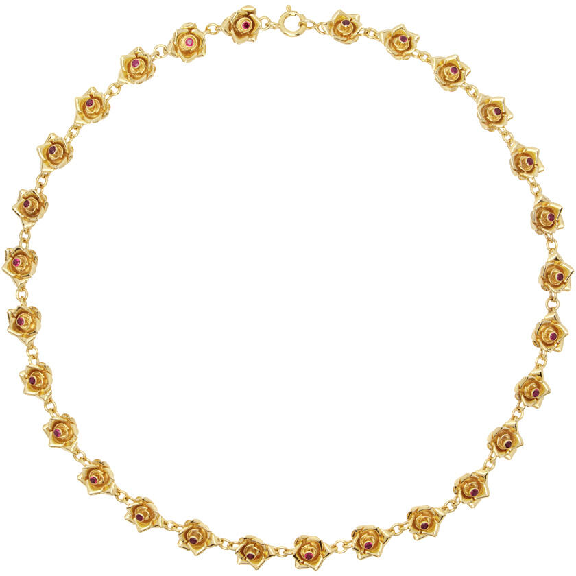 Ernest W. Baker Gold Rose Necklace Cover