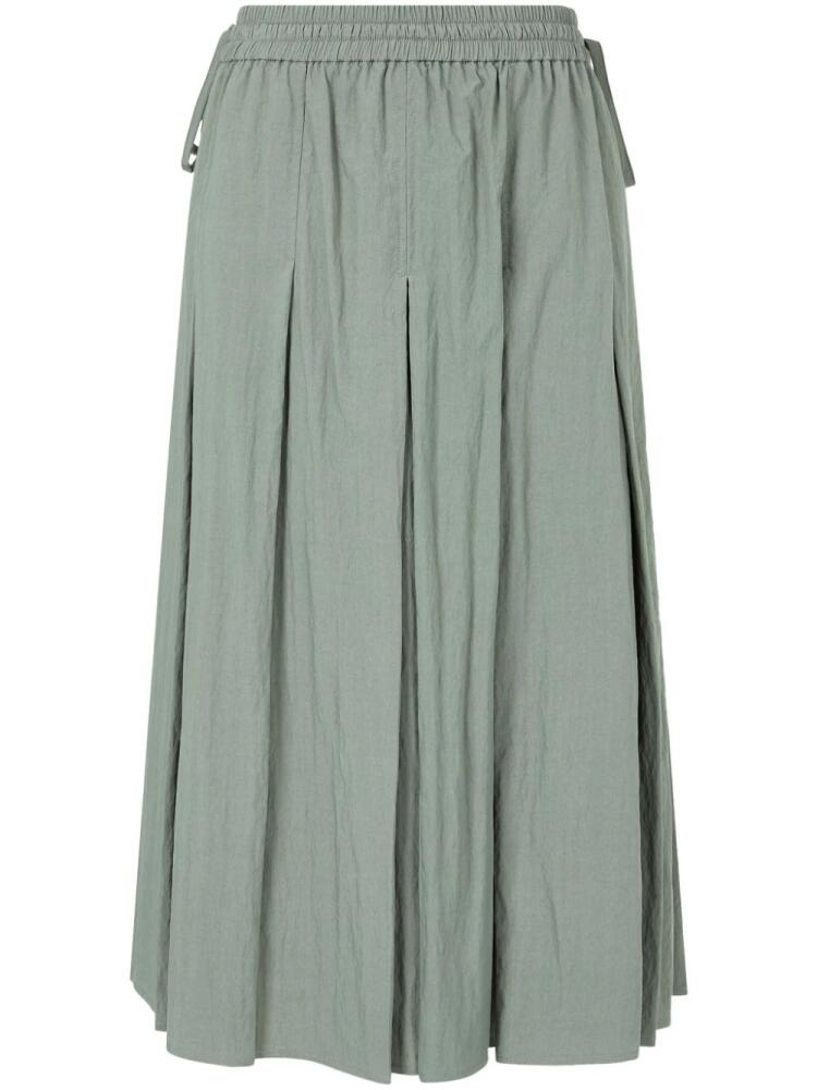 STUDIO TOMBOY elasticated-waist pleated midi skirt - Green Cover