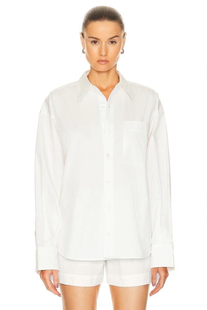 GRLFRND x Lindsi Lane Button Down Shirt in White Cover