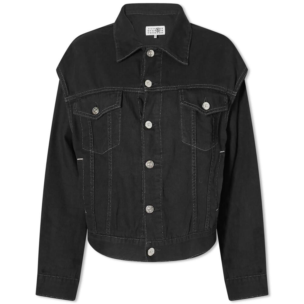 MM6 Maison Margiela Women's Denim Sports Jacket in Black Cover