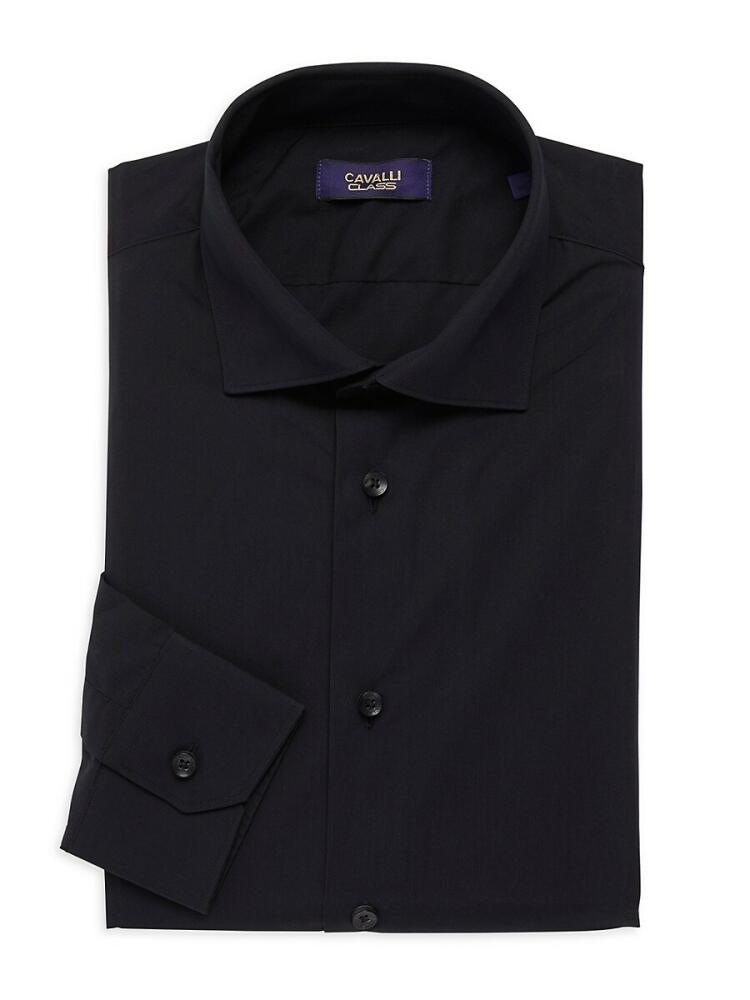 Cavalli Class by Roberto Cavalli Men's Comfort Fit Dress Shirt - Black Cover