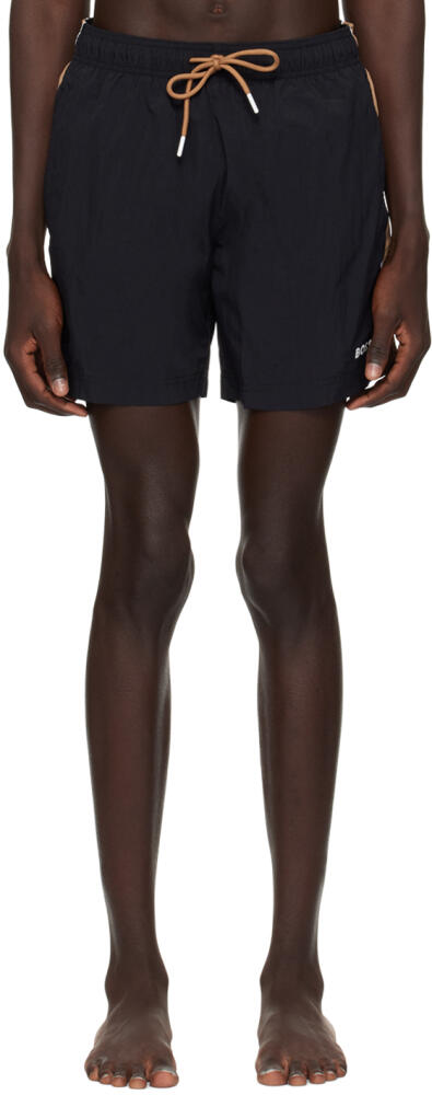 BOSS Black Drawstring Swim Shorts Cover