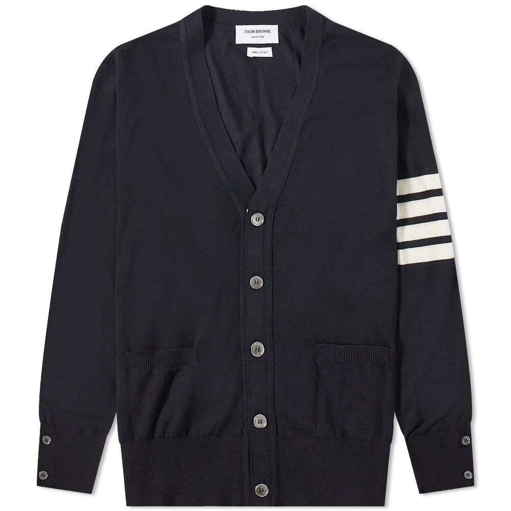 Thom Browne Men's Classic Merino Cardigan in Navy Cover