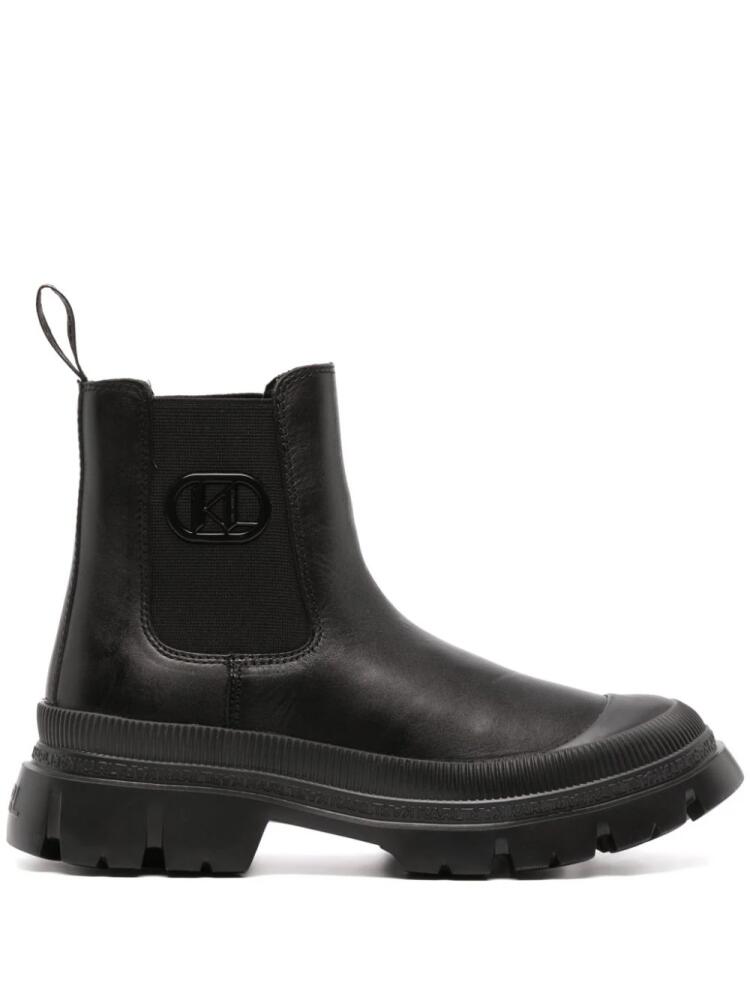 Karl Lagerfeld leather ankle boots - Black Cover