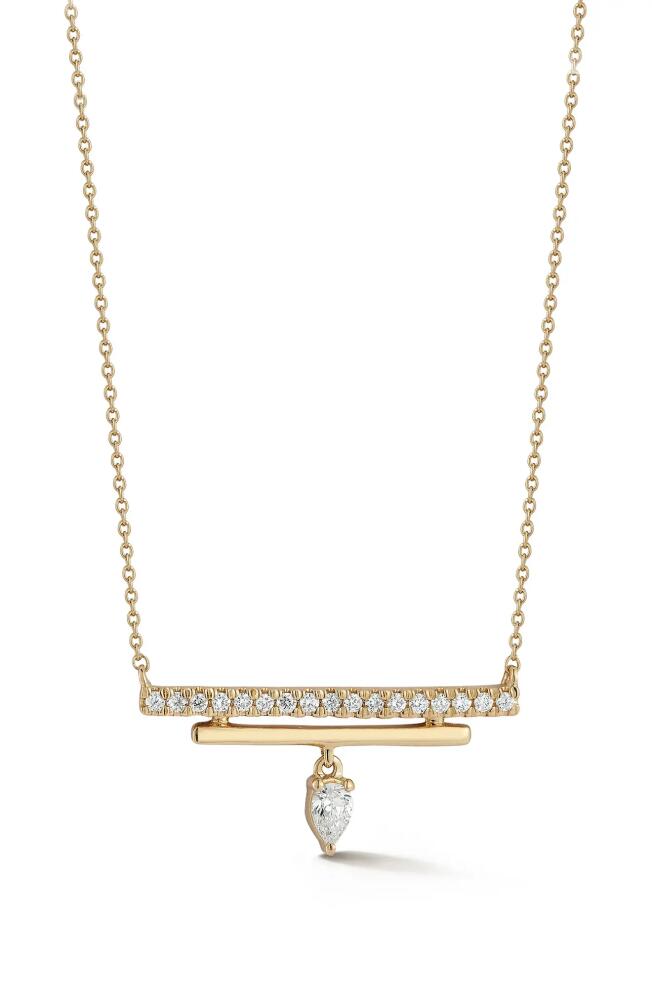 Dana Rebecca Designs Taylor Elaine Diamond Double Bar Pendant Necklace in Yellow Gold Cover