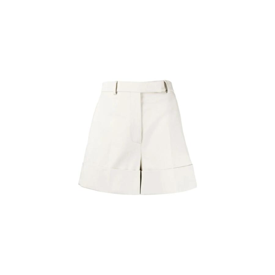 Thom Browne Ladies Natural White Sack Beltloop Shorts Cover