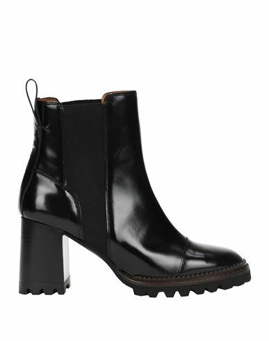 See By Chloé Mallory Ankle Boot Woman Ankle boots Black Soft Leather Cover