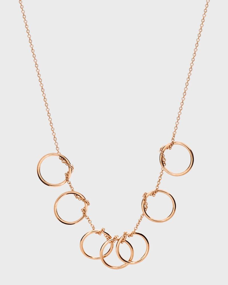 GINETTE NY 18k Rose Gold Tiny 7-Circle Necklace Cover