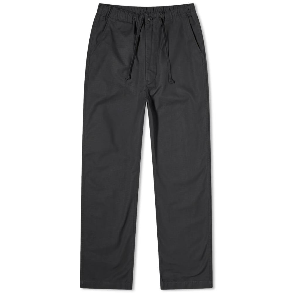 orSlow Men's New Yorker Tapered Trousers in Sumi Black Cover