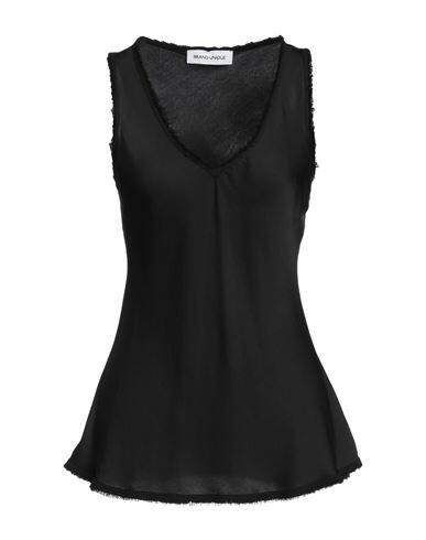 Brand Unique Woman Top Black Viscose Cover