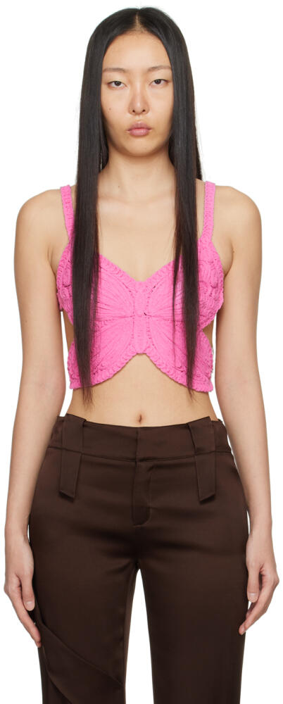 Blumarine Pink Butterfly Tank Top Cover