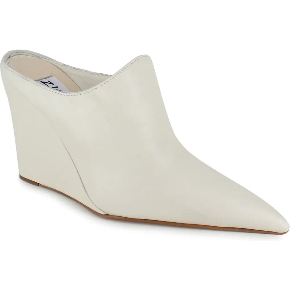 ZIGI Libby Pointed Toe Wedge Mule in Bone Leath Cover