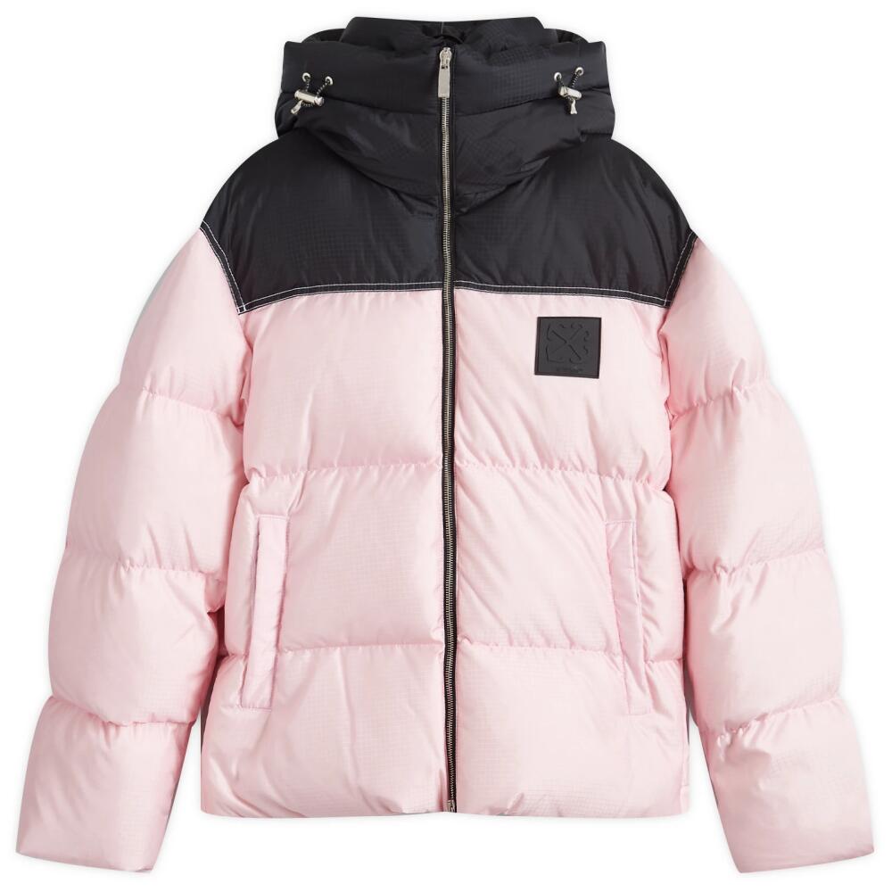 Off-White Women's Patch Rip Down Puffer Jacket in Pink Cover