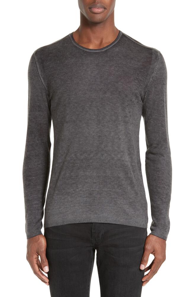 John Varvatos Silk & Cashmere Sweater in Medium Grey Cover