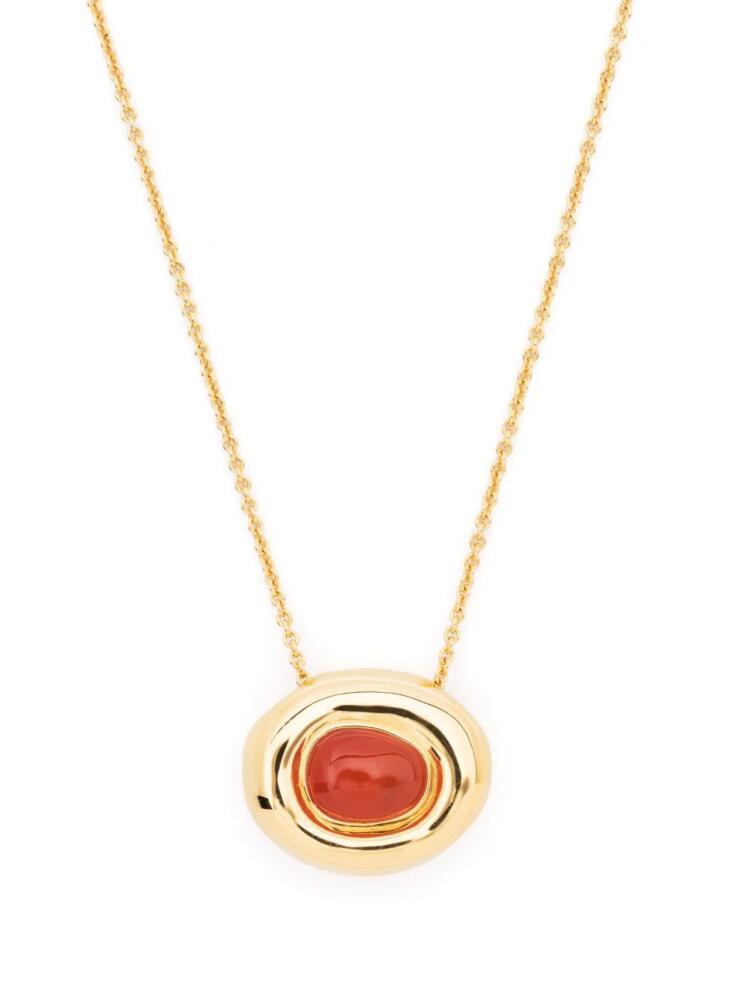 Missoma Doughnut gemstone pendant necklace - Gold Cover