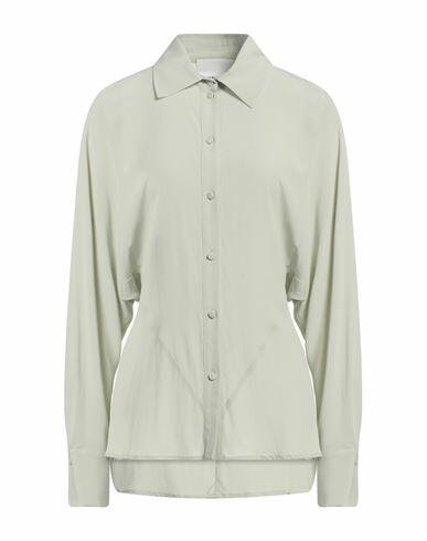 Erika Cavallini Woman Shirt Light green Acetate, Silk Cover