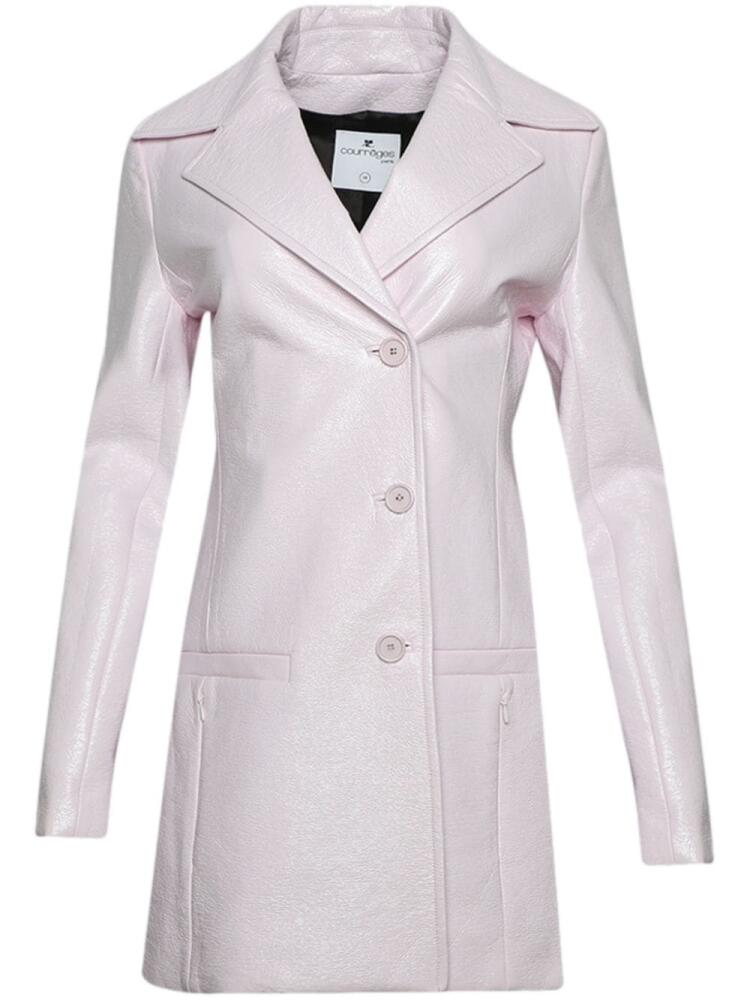 Courrèges Heritage Vinyl faux leather coat - Pink Cover