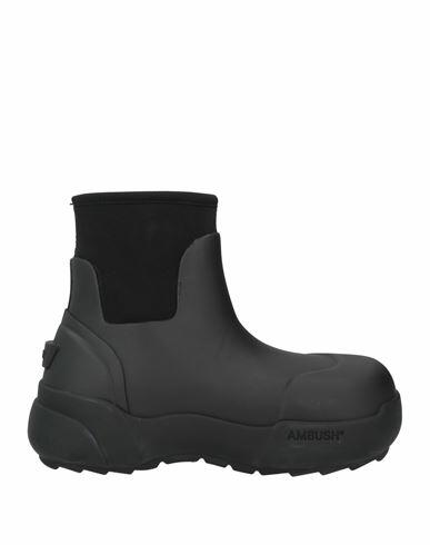 Ambush Man Ankle boots Black Rubber, Textile fibers Cover