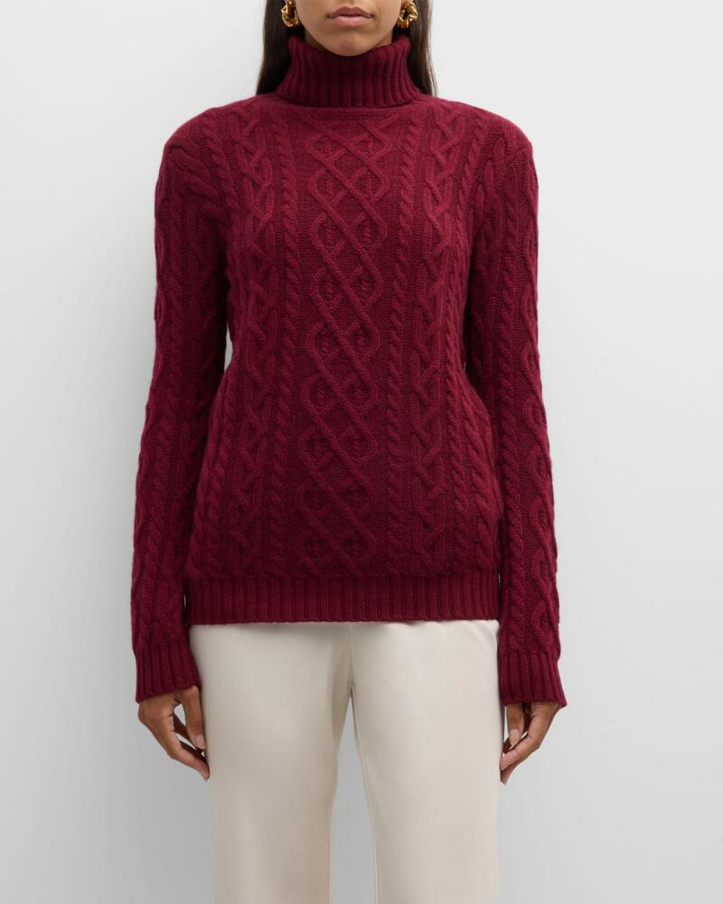 TSE Cashmere Cashmere Cable-Knit Turtleneck Cover